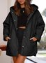 Rembourré Blousons Décontracté Plain Hiver Naturel Aucune élasticité Ample Manches Longues Mi-long Droit pour Femmes
