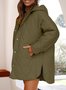 Rembourré Blousons Décontracté Plain Hiver Naturel Aucune élasticité Ample Manches Longues Mi-long Droit pour Femmes