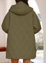 Rembourré Blousons Décontracté Plain Hiver Naturel Aucune élasticité Ample Manches Longues Mi-long Droit pour Femmes