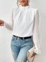 T-shirts Décontracté Plain Printemps / Automne Aucune élasticité Quotidien Coupe Régulière Manches Longues Régulier Régulier pour Femmes