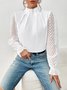 T-shirts Décontracté Plain Printemps / Automne Aucune élasticité Quotidien Coupe Régulière Manches Longues Régulier Régulier pour Femmes