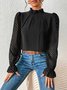 T-shirts Décontracté Plain Printemps / Automne Aucune élasticité Quotidien Coupe Régulière Manches Longues Régulier Régulier pour Femmes