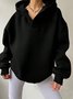 à Capuche Décontracté Plain Printemps / Automne Polyester Quotidien Ample Régulier O-Ligne Régulier pour Femmes