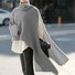 Pulls Décontracté Plain Printemps / Automne Micro-élasticité Quotidien Ample Régulier Droit Régulier pour Femmes