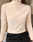 T-shirts Décontracté Plain Printemps / Automne Polyester Quotidien Coupe Régulière Régulier Régulier Faux Col pour Femmes