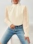 T-shirts Décontracté Plain Printemps / Automne Aucune élasticité Quotidien Coupe Régulière Manches Longues Régulier Régulier pour Femmes