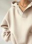à Capuche Décontracté Plain Printemps / Automne Polyester Quotidien Ample Régulier O-Ligne Régulier pour Femmes