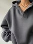 à Capuche Décontracté Plain Printemps / Automne Polyester Quotidien Ample Régulier O-Ligne Régulier pour Femmes