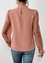 T-shirts Décontracté Plain Printemps / Automne Aucune élasticité Quotidien Coupe Régulière Manches Longues Régulier Régulier pour Femmes