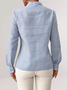 Chemisiers1 Rayé Décontracté Printemps / Automne Polyester Col V Quotidien Ample Régulier Régulier pour Femmes