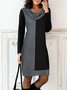 Robes Femmes Décontracté Bloc de Couleur Printemps / Automne Quotidien Jersey Droit Régulier Pull Non