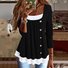 Chemisiers1 Femmes Décontracté Bloc de Couleur Printemps / Automne Quotidien Ample Jersey Manches Longues Col Rond Régulier