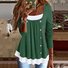 Chemisiers1 Femmes Décontracté Bloc de Couleur Printemps / Automne Quotidien Ample Jersey Manches Longues Col Rond Régulier