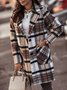 Manteaux Femmes Rétro Hiver Plaid Polyester Naturel Poids lourd Aucune élasticité Quotidien Ample