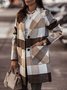 Manteaux Femmes Rétro Hiver Plaid Polyester Naturel Poids lourd Aucune élasticité Quotidien Ample