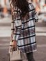 Manteaux Femmes Rétro Hiver Plaid Polyester Naturel Poids lourd Aucune élasticité Quotidien Ample