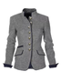 Blousons Rétro Plain Printemps / Automne Aucune élasticité Quotidien Taille Moyenne Manches Longues Ligne X Régulier pour Femmes