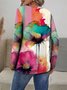 T-shirts Femmes Décontracté Floral Printemps / Automne Aucune élasticité Jersey Régulier Droit Régulier Non