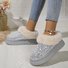 Rembourré de Coton Bottes Simple Plain Hiver Peluche Quotidien Bottes de Neige à Talon Plat Caoutchouc à Enfiler pour Femmes