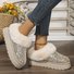 Rembourré de Coton Bottes Simple Plain Hiver Peluche Quotidien Bottes de Neige à Talon Plat Caoutchouc à Enfiler pour Femmes