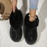 Rembourré de Coton Bottes Simple Plain Hiver Peluche Quotidien Bottes de Neige à Talon Plat Caoutchouc à Enfiler pour Femmes