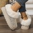 Rembourré de Coton Bottes Simple Plain Hiver Peluche Quotidien Bottes de Neige à Talon Plat Caoutchouc à Enfiler pour Femmes