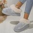 Rembourré de Coton Bottes Simple Plain Hiver Peluche Quotidien Bottes de Neige à Talon Plat Caoutchouc à Enfiler pour Femmes