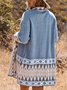 Pulls Femmes Décontracté Ethnique Printemps / Automne Micro-élasticité Ample Manches Longues Fil/fil de laine Droit Régulier