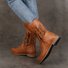 Bottes d'équitation Femmes Décontracté Plain Automne Polyester Zip Suède Talon de Bloc Bout Rond Bottes d'équitation
