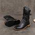 Bottes d'équitation Femmes Décontracté Plain Automne Polyester Zip Suède Talon de Bloc Bout Rond Bottes d'équitation