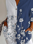 Chemises Décontracté Floral Printemps / Automne Polyester Quotidien Ample Manches Longues Droit Col de Chemise pour Femmes