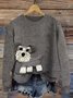 Pulls Simple Hiver Feuille d'Érable Tricoté Poids lourd Micro-élasticité Quotidien Ample Manches Longues pour Femmes