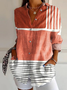 Chemises Rétro Floral Printemps / Automne Polyester Boutonné Naturel Quotidien Ample Manches Longues pour Femmes