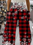 Pantalons Décontracté Printemps / Automne Noël Polyester Vacances Ample Taille Moyenne Long Régulier pour Femmes