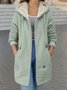 Caniche Blousons Décontracté Plain Hiver Sweat-shirt à Capuche Naturel Faire la navette Manches Longues Tissu pelucheux/polaire granuleux Droit pour Femmes