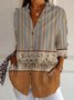 Chemises Femmes Décontracté Floral Printemps / Automne Aucune élasticité Quotidien Manches Longues Régulier Régulier Col de Chemise