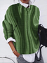 Sweat-shirts Bloc de Couleur Décontracté Printemps / Automne Zip Ample Manches Longues Col Rond Régulier Régulier pour Femmes