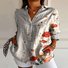 Chemises Femmes Géométrique Décontracté Printemps / Automne Polyester Aucune élasticité Ample Régulier Droit Régulier