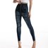 Pantalons De Yoga Décontracté Toutes Les Saisons Graphique imprimé denim Polyester Taille Haute Quotidien Serré Pantalon à la cheville Droit pour Femmes