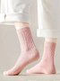Chaussettes Décontracté Plain Toutes Les Saisons Polyester Anti-bactérien Quotidien Chaussettes sur le mollet Régulier pour Femmes