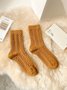 Chaussettes Décontracté Plain Toutes Les Saisons Polyester Anti-bactérien Quotidien Chaussettes sur le mollet Régulier pour Femmes