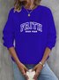 Sweat-shirts Femmes Décontracté Printemps / Automne Lettres de texte Quotidien Ample Manches Longues Régulier Droit Régulier
