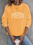 Sweat-shirts Femmes Décontracté Printemps / Automne Lettres de texte Quotidien Ample Manches Longues Régulier Droit Régulier