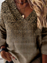 Sweat-shirts Décontracté Ombre Printemps / Automne Polyester Micro-élasticité Quotidien Ample Régulier Droit pour Femmes