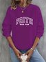 Sweat-shirts Femmes Décontracté Printemps / Automne Lettres de texte Quotidien Ample Manches Longues Régulier Droit Régulier