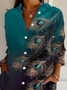 Chemises Décontracté Printemps / Automne Plume Polyester Aucune élasticité Quotidien Droit Régulier Col de Chemise pour Femmes