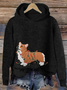Sweat-shirts Femmes Décontracté Printemps / Automne Noël Sweat-shirt à Capuche Micro-élasticité Noël Manches Longues Droit Régulier