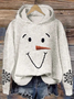 Sweat-shirts Femmes Décontracté Printemps / Automne Noël Sweat-shirt à Capuche Micro-élasticité Noël Manches Longues Droit Régulier