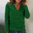 T-shirts Décontracté Plain Printemps / Automne Polyester Col V Micro-élasticité Quotidien Droit Régulier pour Femmes