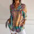 Chemises Floral Décontracté Printemps / Automne Aucune élasticité Quotidien Ample Manches Longues Régulier Régulier pour Femmes